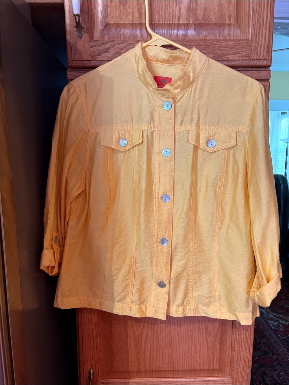hearts of palm Soft Yellow Button-Front Jacket